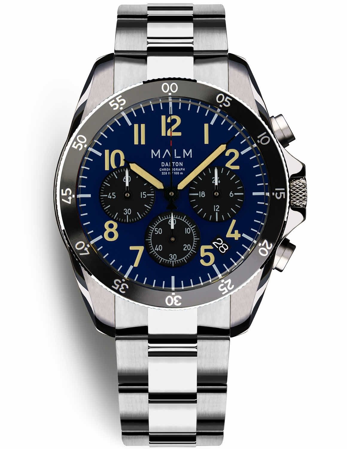 MALM Dalton Blue Black Panda Chronograph 41 MW DA39BLUEBLSWAF RIP
