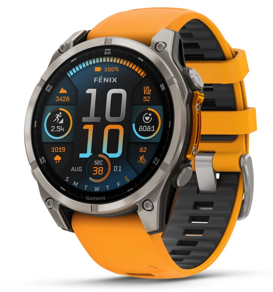 Garmin Fenix 8 51mm AMOLED Sapphire Spark Orange Titanium 010 02905 11 010 02905 11