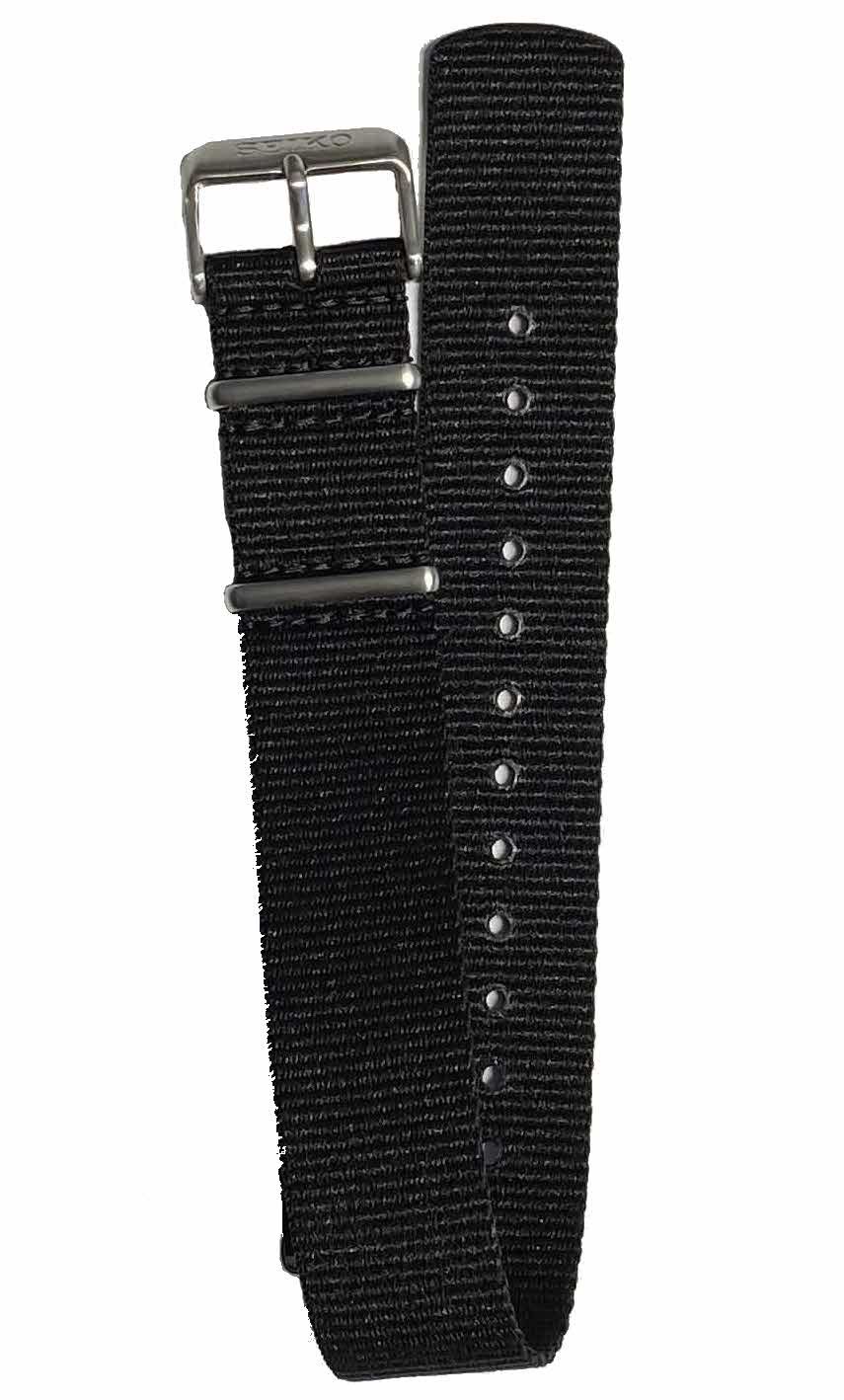 Black Nylon Strap For Seiko 5 Sports L0FP02CJ0