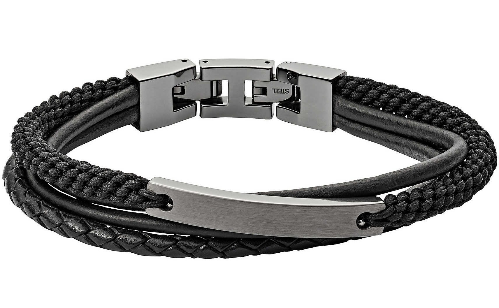 Fossil Vintage Casual Steel Multi Strand Bracelet JF03185793