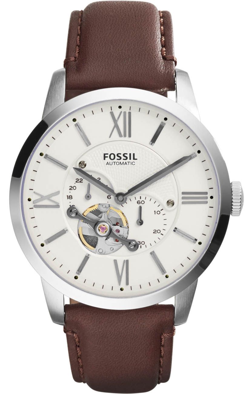 Fossil townsman sales automatic leather watch