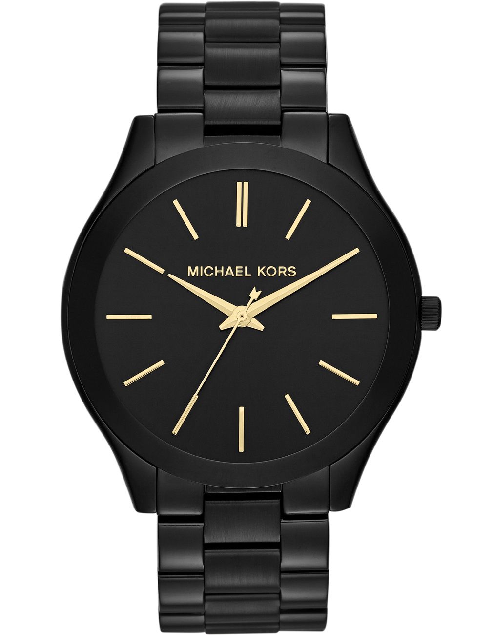 black and gold mk watch