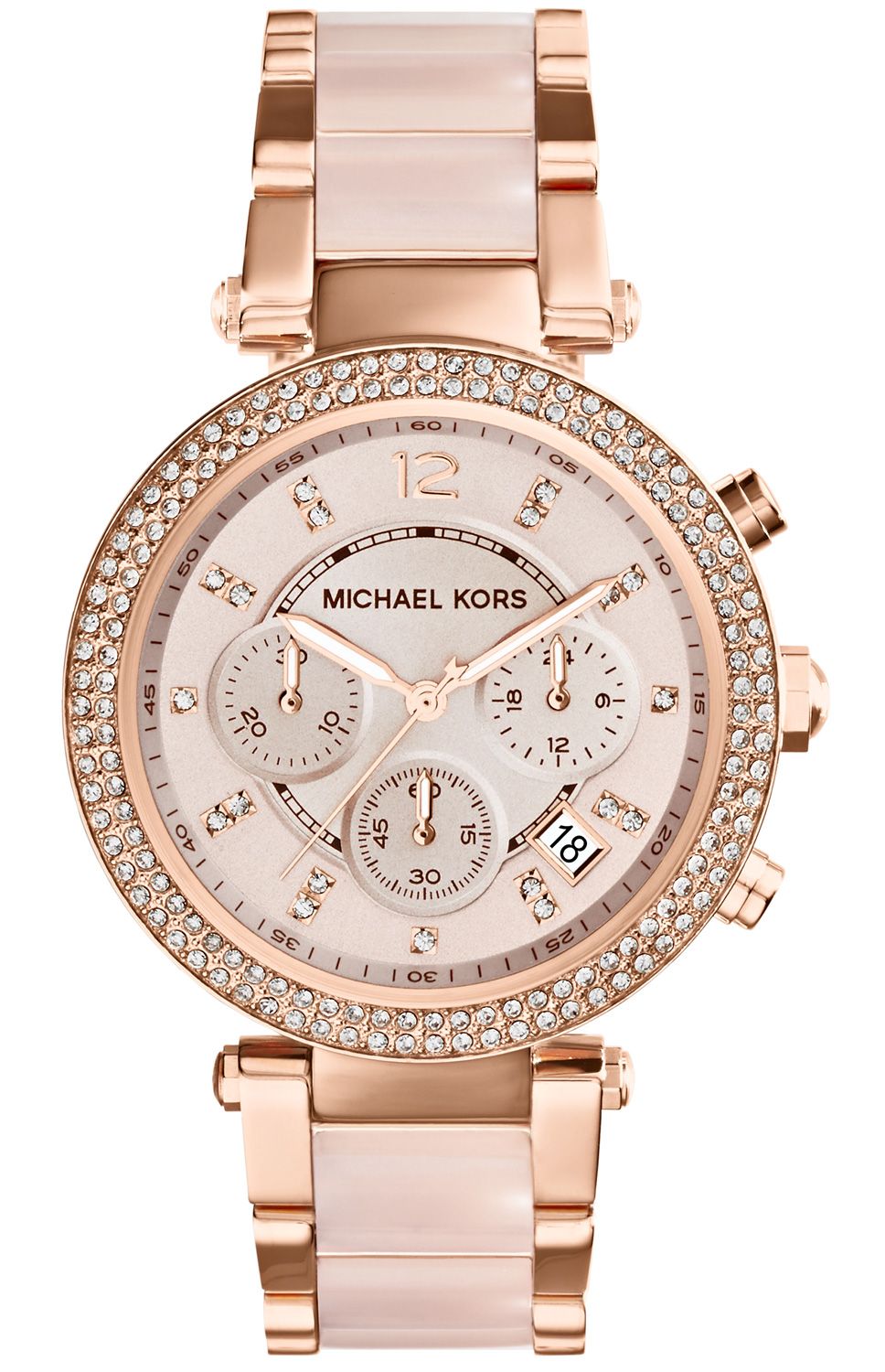 Michael kors parker gold glitz women's chronograph watch mk5856 discount