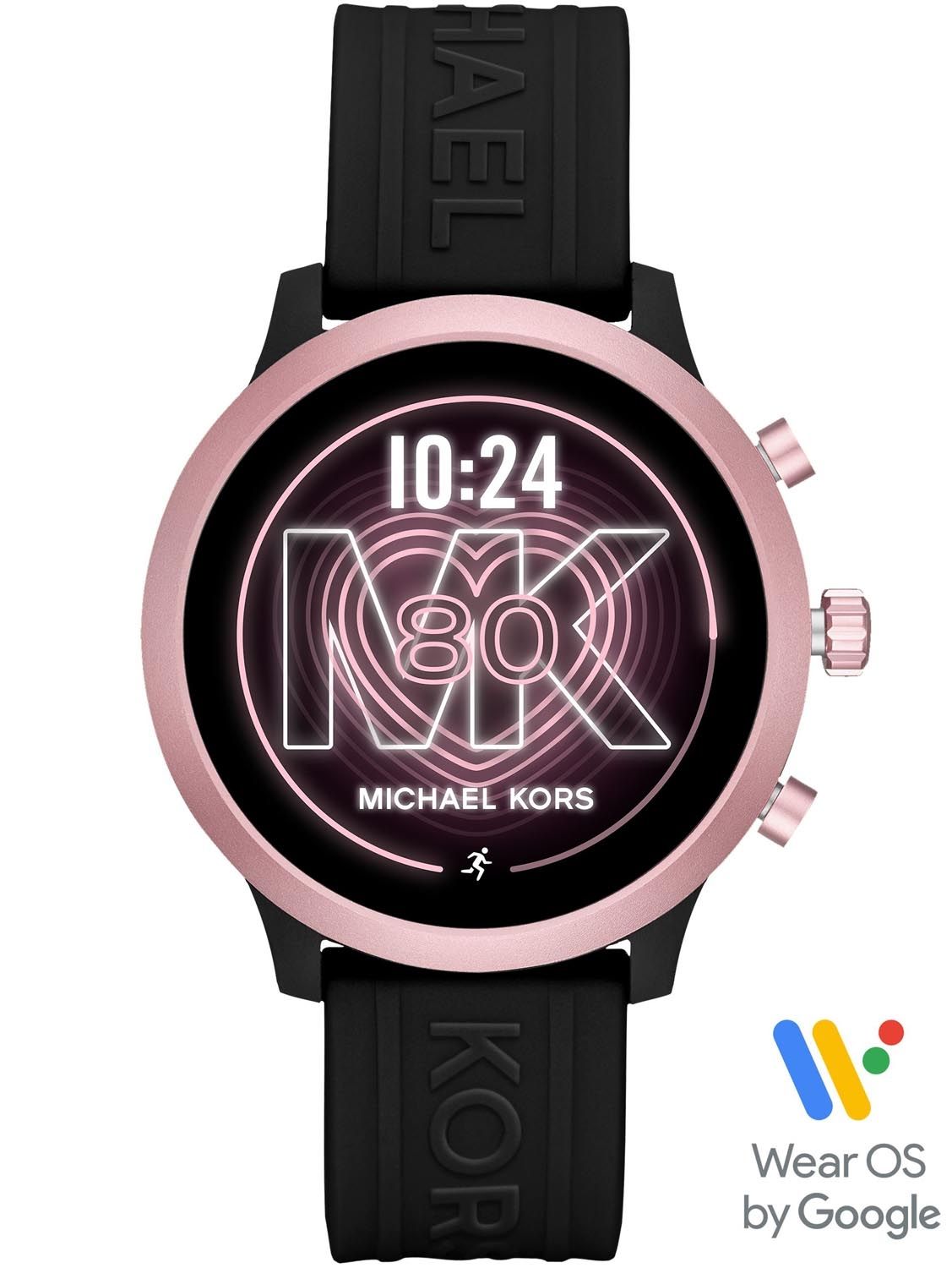 black and pink michael kors watch