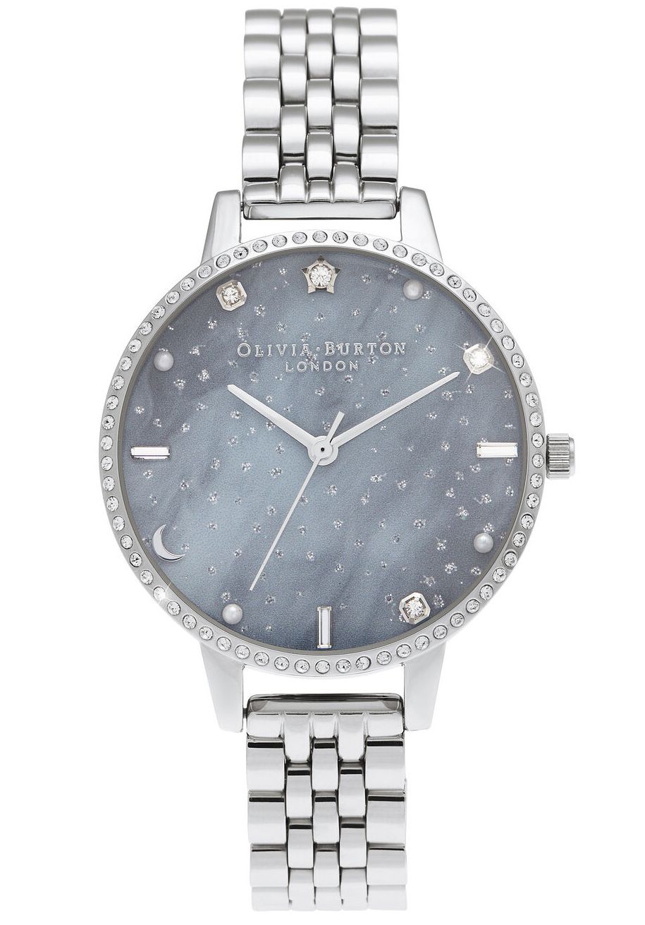 Olivia Burton Celestial Night Sky Demi Dial Silver Bracelet OB16GD65