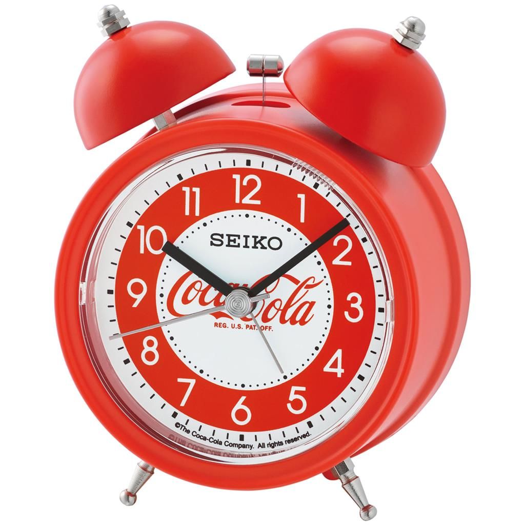 Seiko Coca-Cola Quiet Sweep Alarm Clock QHK905R
