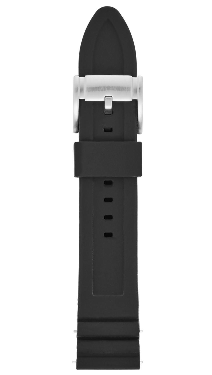 Fossil 22mm black silicone strap clearance