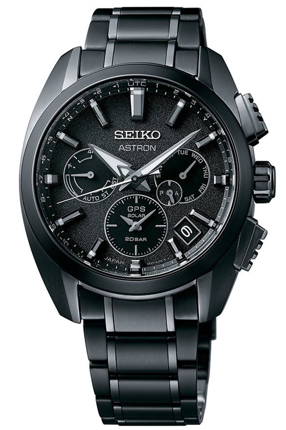 Seiko Astron GPS Solar All Black Titanium SSH069J1