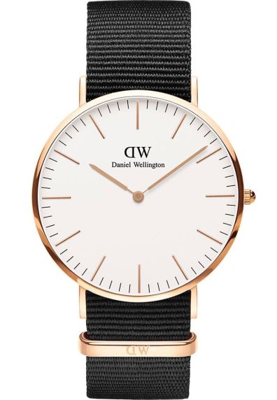 Daniel Wellington Classic Sheffield Rose Gold 40mm & Classic Cornwall Nato Strap DW00500002