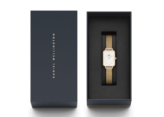 Daniel Wellington Quadro Lumine Pressed Evergold 20mm DW00100599